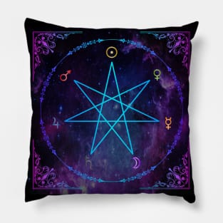 Traditional Planetary Magick - 7 Pointed Star (Classical Ancient Astrology) Pillow