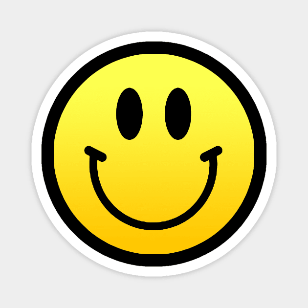 Mr Happy Smiley Face Positive Cute Magnet by TeeAbe