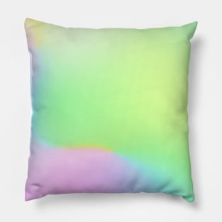 Rainbow Colors Abstract Blurry Gradient Ombre Soft Tie Dye Look Pillow