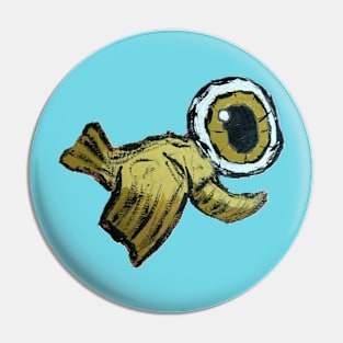 One Eyed Crazy Bird Pin