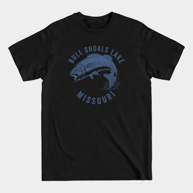 Discover Bull Shoals Lake Missouri Bass Fishing - Bass Angler Fish - T-Shirt