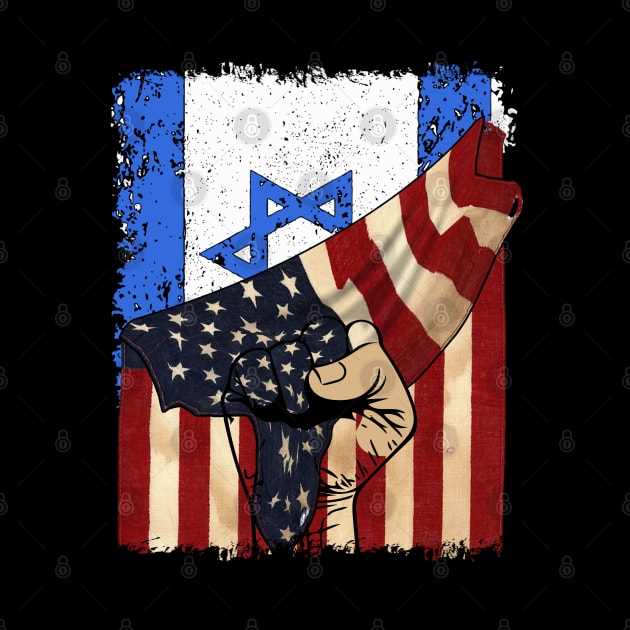 American Israeli Flag Supporters I stand with Israel by RetroPrideArts