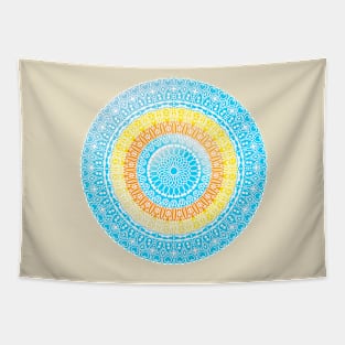 BEAUTIFUL SUNRISE OVER BEACH MANDALA ART Tapestry