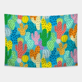 Rainbow Cactus Tapestry