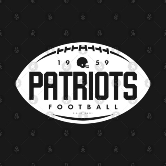 Discover Vintage Football Shape - New England Patriots (White Patriots Wordmark) - Boston Patriots - T-Shirt