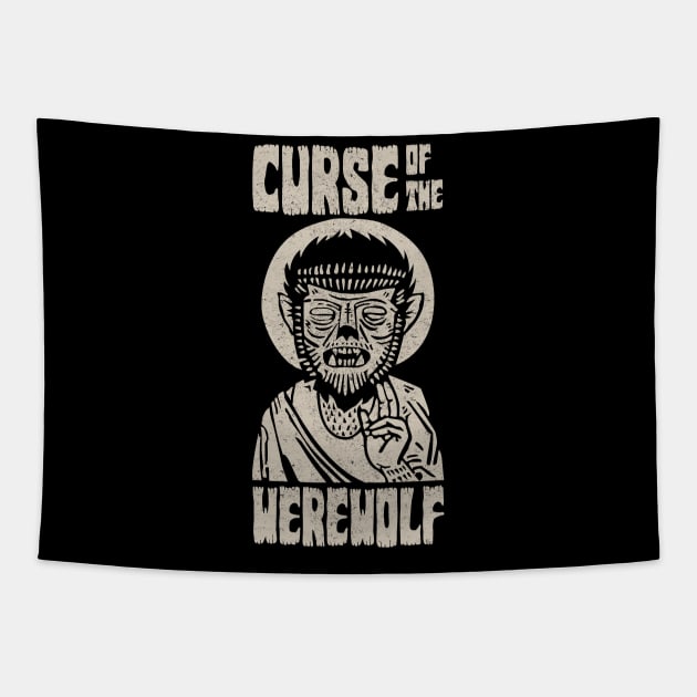 Werewolf Vintage Hallloween Tapestry by BOEC Gear