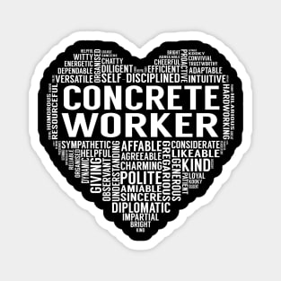 Concrete Worker Heart Magnet