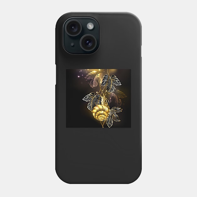 Gold Snail Phone Case by Blackmoon9