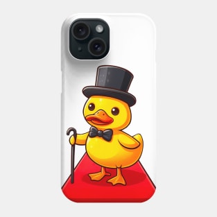 Artist duckling wearing top hat and walking stick Phone Case