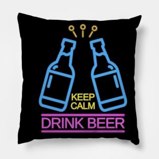 Keep calm Drink beer Pillow