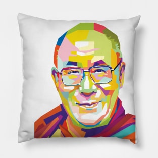 Dalai Lama in Pop Art Pillow