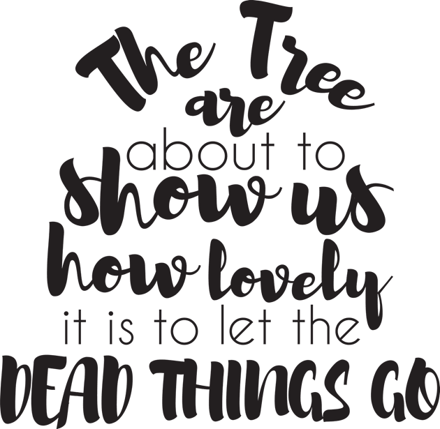 Autumn tree and leaves quotes design 3 Kids T-Shirt by FlinArt