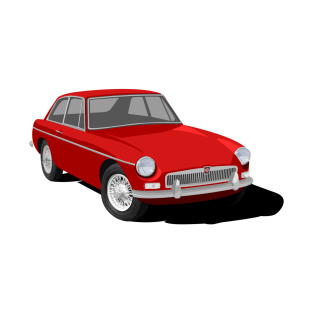 MGB GT Graphic Design -Red T-Shirt