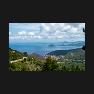 Scenic view around the area of Marciana, Elba T-Shirt