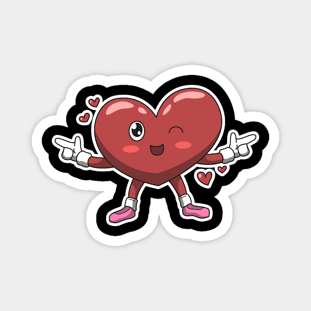 Funny Valentines heart Magnet by Franja