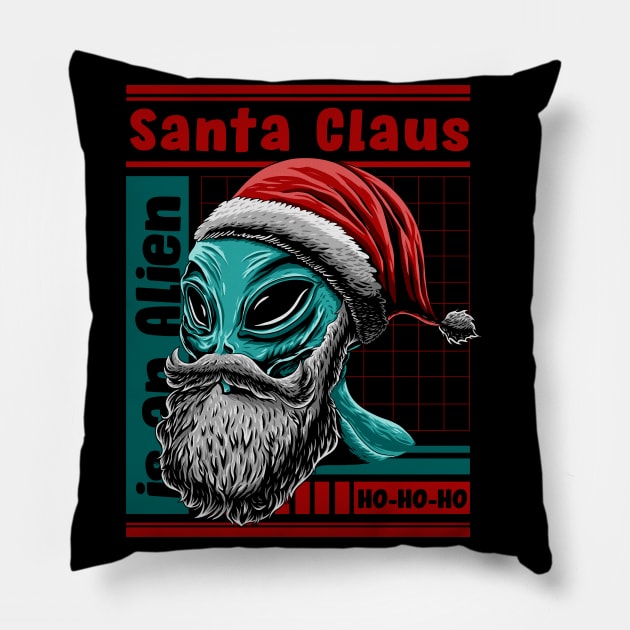 Santa Claus is an Alien Pillow by Nekogama