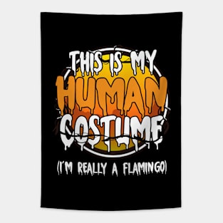 This Is My Human Costume I'm Really A Flamingo Funny Lazy Halloween Costume Last Minute Halloween Costume Halloween 2021 Gift Tapestry