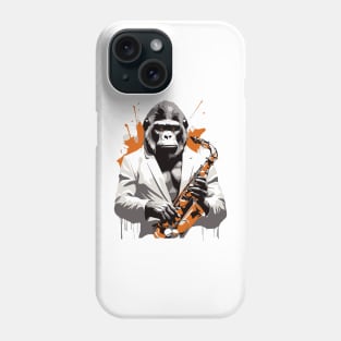 gorilla saxophonist Phone Case