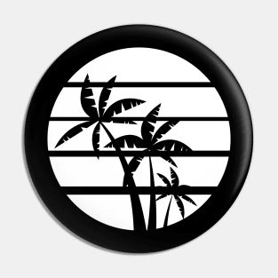 Retro Palm Tree Vintage Surf Tropical Gift Design Pin