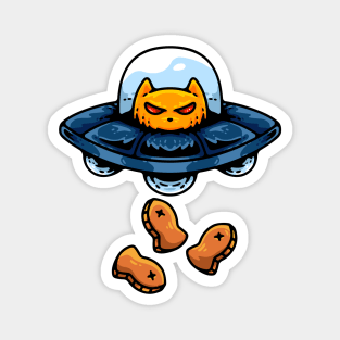 alien cat illustration Magnet