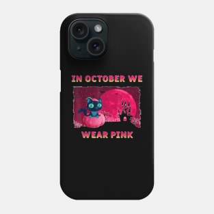 Funny Cat Breast Cancer Halloween Survivor For Phone Case