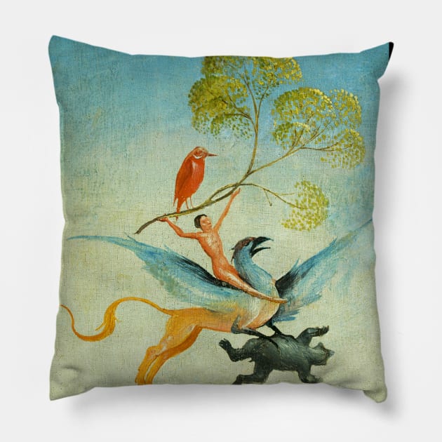 Griffin (The Garden of Earthly Delights) Pillow by metaphysical