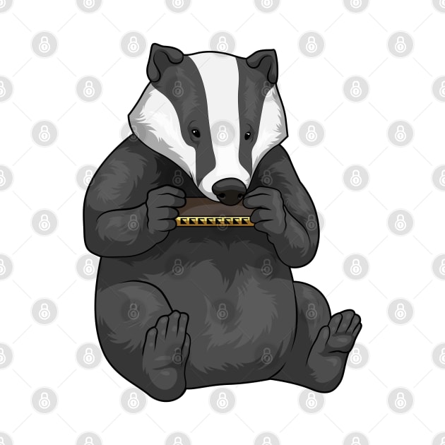 Badger Musician Harmonica Music by Markus Schnabel