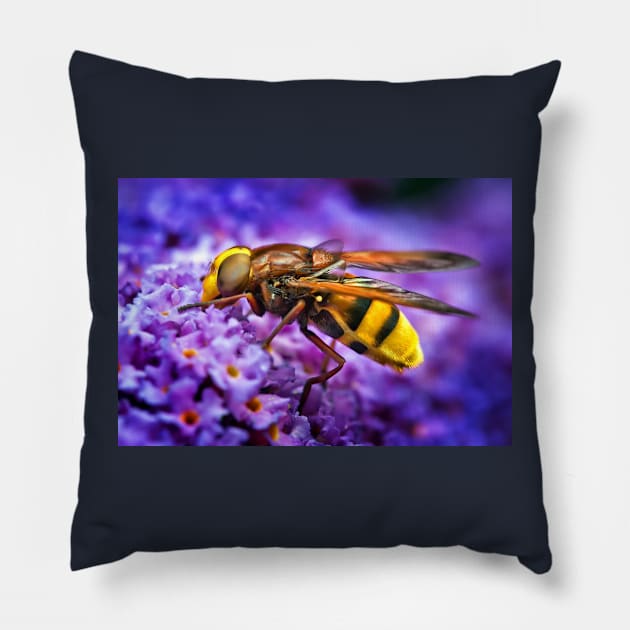 Busy Bee Pillow by GeoffCarpenter