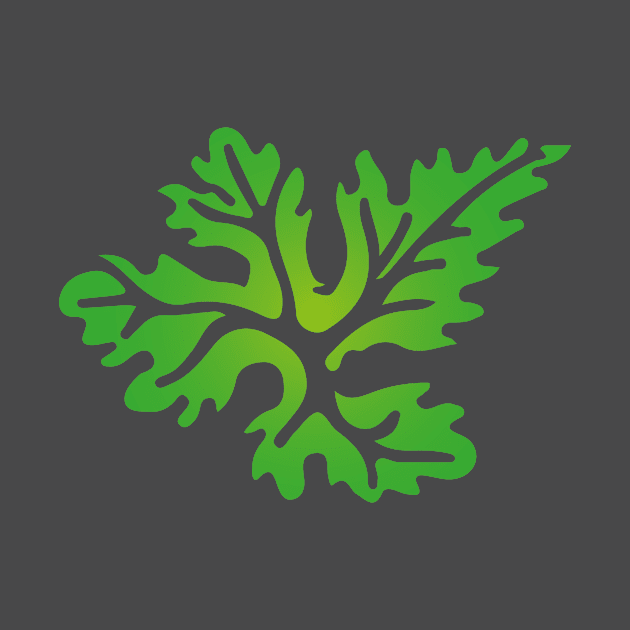 Green leaf symbol logo by Creative Art Store