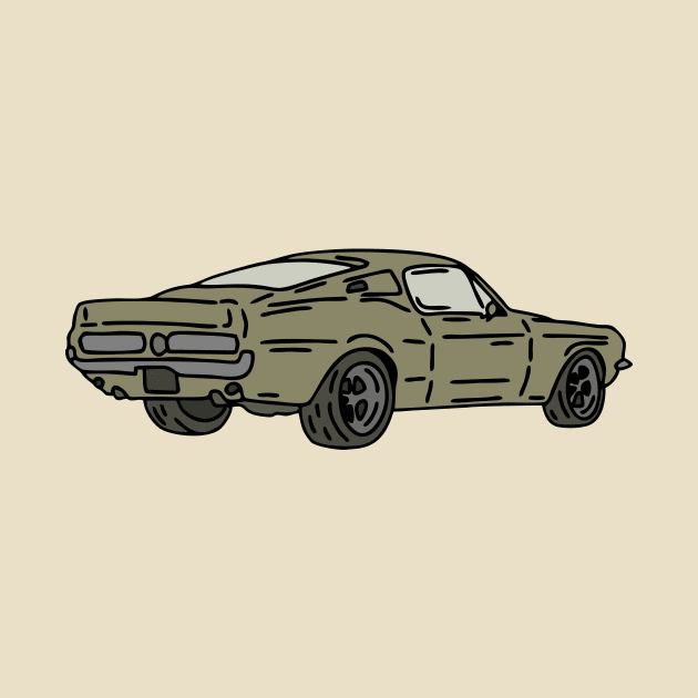 vintage muscle car by fokaction