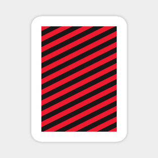 Saracens Rugby Red and Black Angled Stripes Magnet