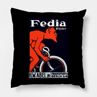 1920 Devil riding his Bicycle Pillow