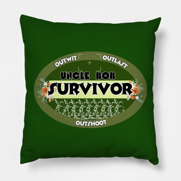 Uncle Bob Survivor | Funny t-shirt for wedding photographers Pillow by Rainbow Kin Wear