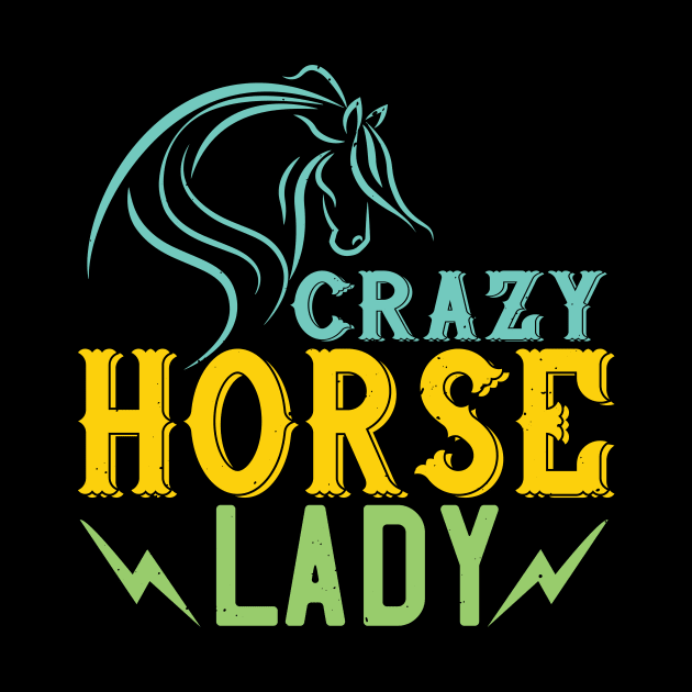 Crazy Horse Lady by HelloShirt Design