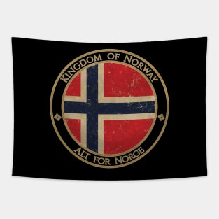 Vintage Kingdom of Norway Europe European EU Flag Tapestry