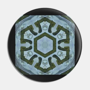 Abstract Sci-fi bio-tech Kaleidoscope pattern (Seamless) 15 Pin