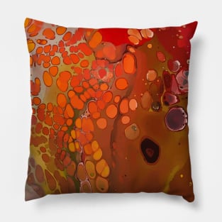 Bright Orange Organic Texture with Cells - WelshDesignsTP001 Pillow