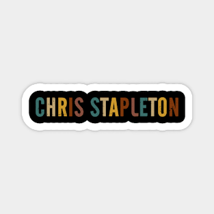 Graphic Colorful Chris Name Birthday 70s 80s 90s Magnet