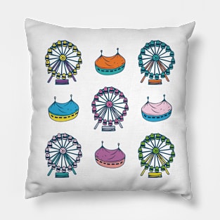 Circus and Ferris Wheels Pillow