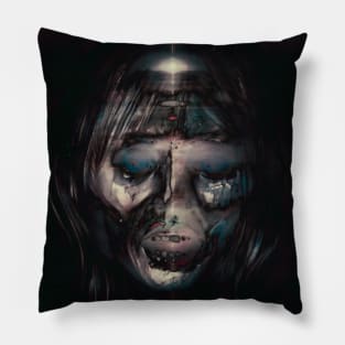 UNKNOWN Rotted Monster Horror Glitch Art Pillow