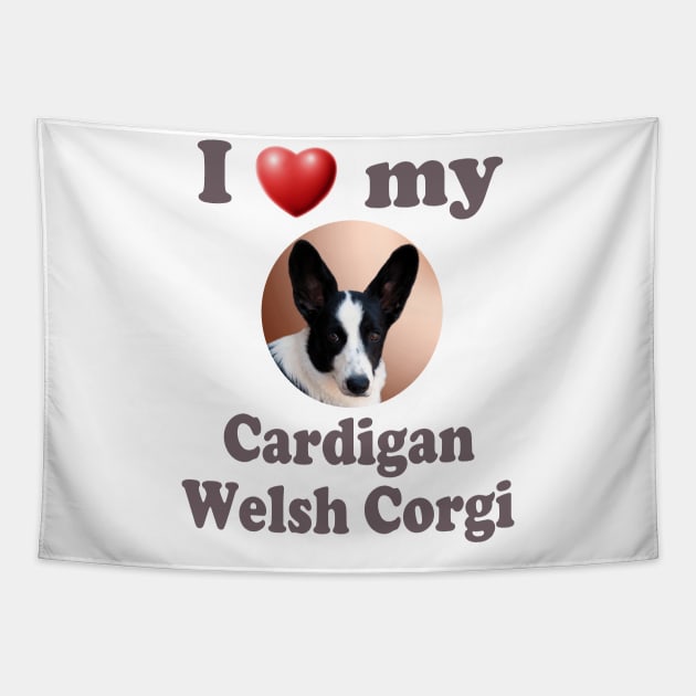 I Love My Cardigan Welsh Corgi Tapestry by Naves