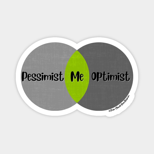 Venn Diagram Me Pessimist vs. Optimist Magnet by Jean-Claude Venn-Diagram