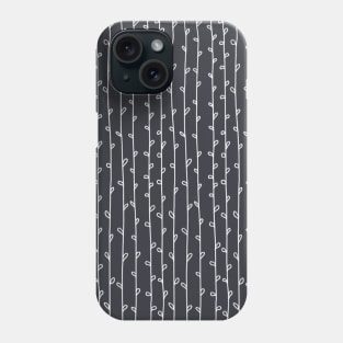 Navy Leaf Pattern Phone Case