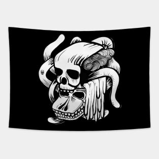 Skull Doodle Tapestry