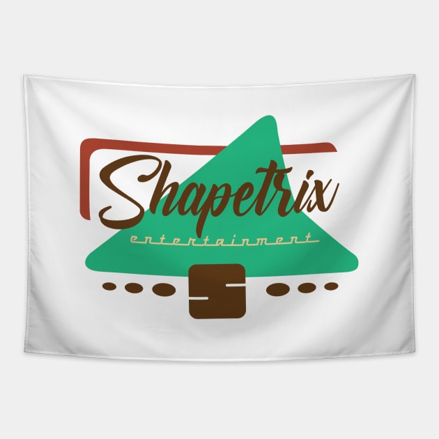 50's Shapetrix Logo - green arrow Tapestry by Shapetrix