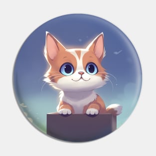 Cute kitten in the box Pin