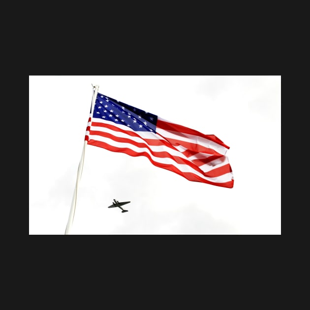 American Stars & Stripes Flag and C47 Dakota by rgrayling