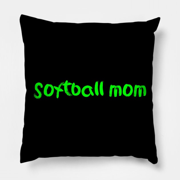 Softball mom Pillow by Forestspirit