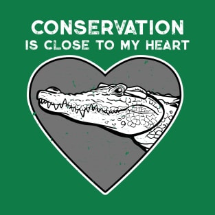 Crocodile Conservation Heart T-Shirt