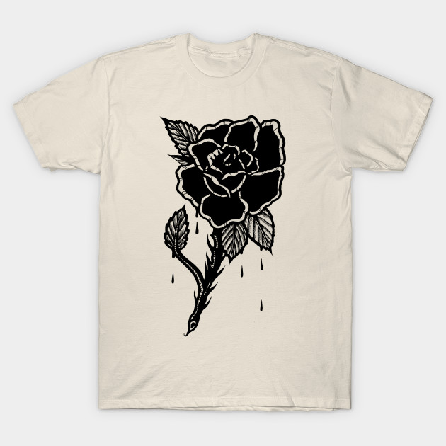 OLD IS COOL BLACK ROSE - Old School - T-Shirt | TeePublic